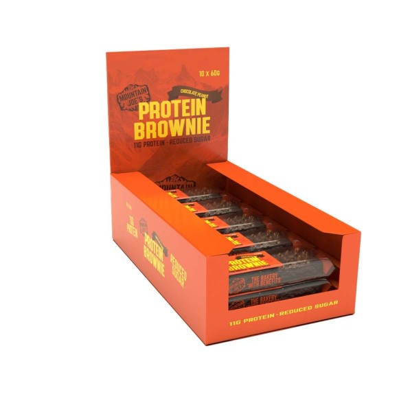 Mountain Joe´s Protein Brownie (10x60g) Box - MHD 13.11.22